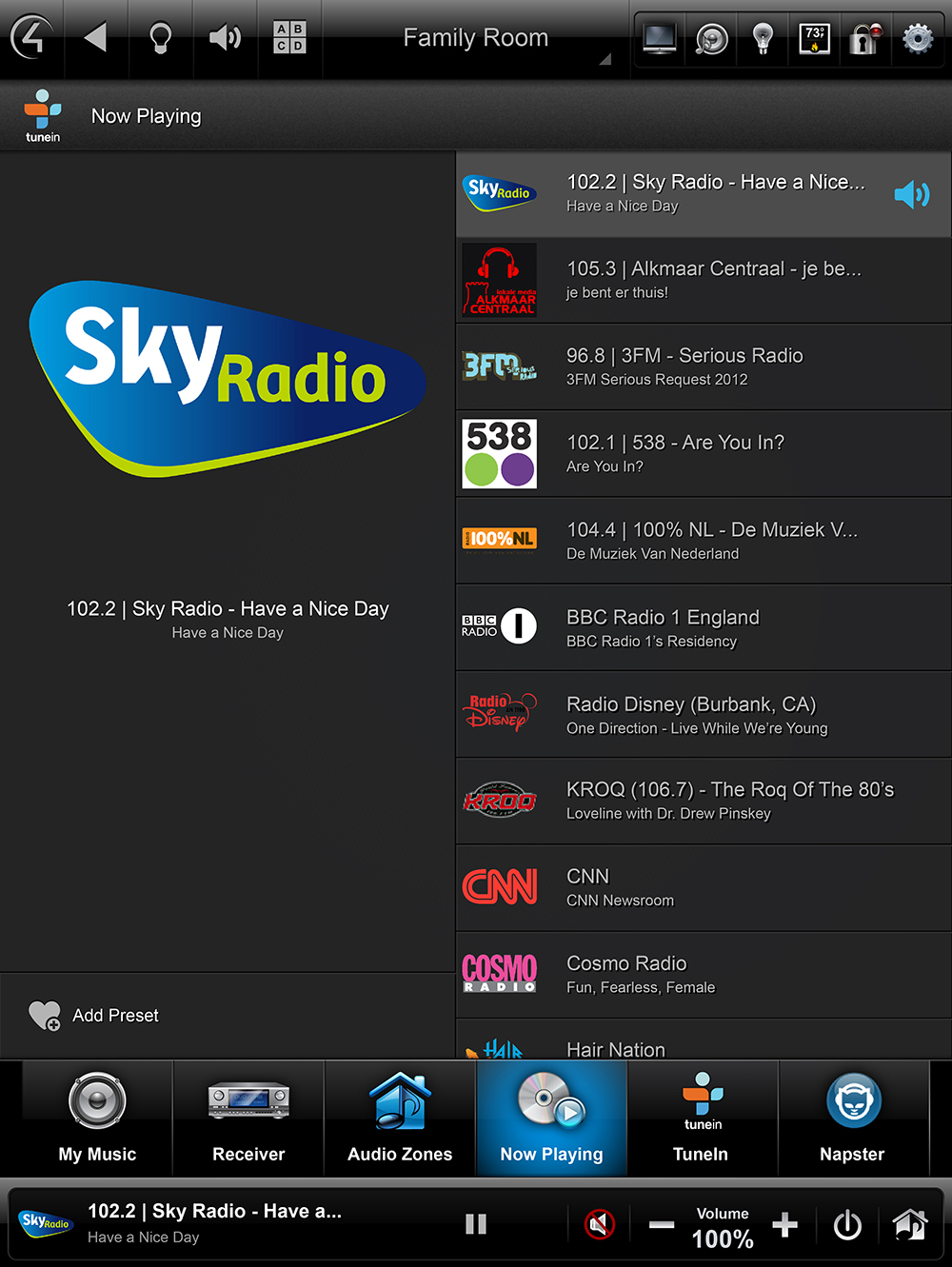 TuneIn Interface